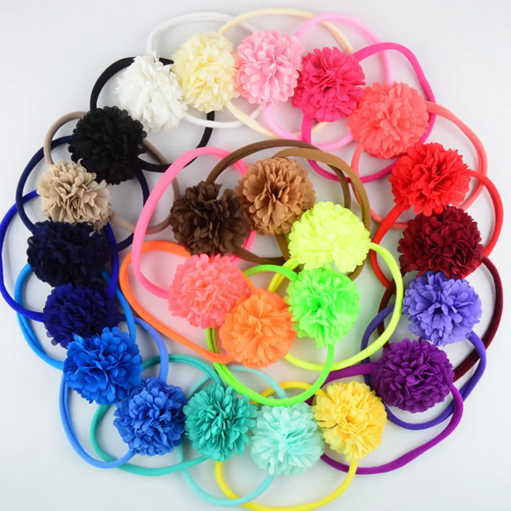 10PCS  About 33cm Nylon Baby Headbands Run-Resistant Headbands Wholesale nylon elastic one size fits all Stretchy Baby Headbands