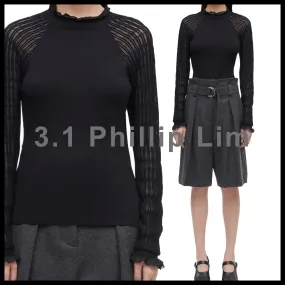 3.1 Phillip Lim  |Wool Elegant Style V-neck & Crew neck