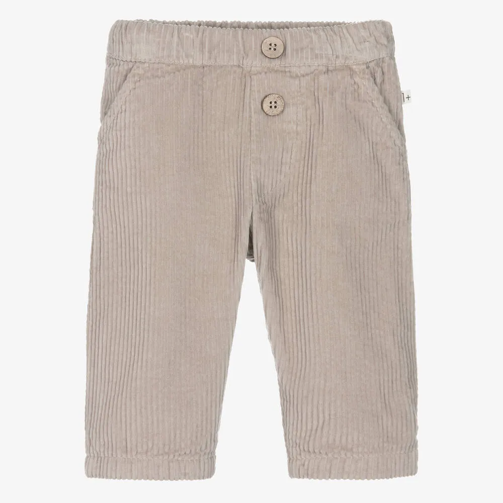 Beige Cotton Corduroy Trousers