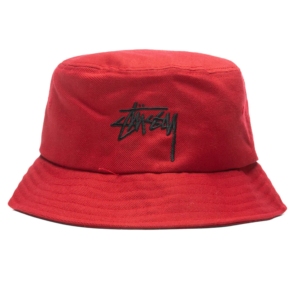 Big Stock Bucket Hat - Deep Red