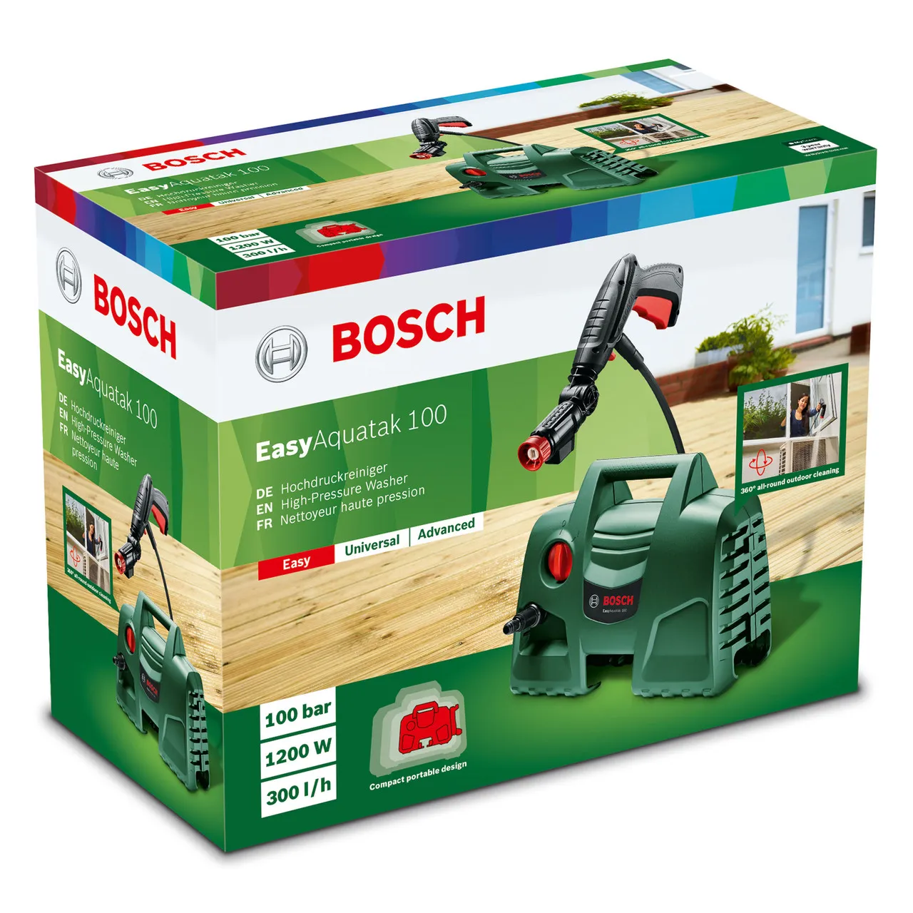 Bosch EasyAquatak 100 High Pressure Washer (Short Gun Version) (240V)