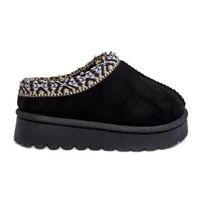 Children's Insulated Slippers Black Olivane