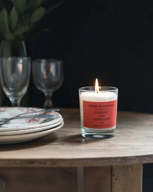 Cirerie de Gascogne   Cabernet-Leather-Mushrooms-Candle 180 gr
