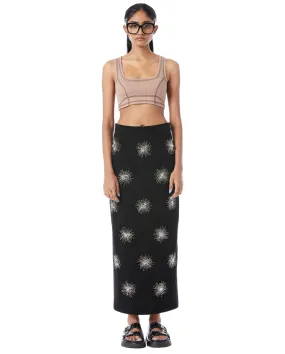 Crop Circles Skirt Black