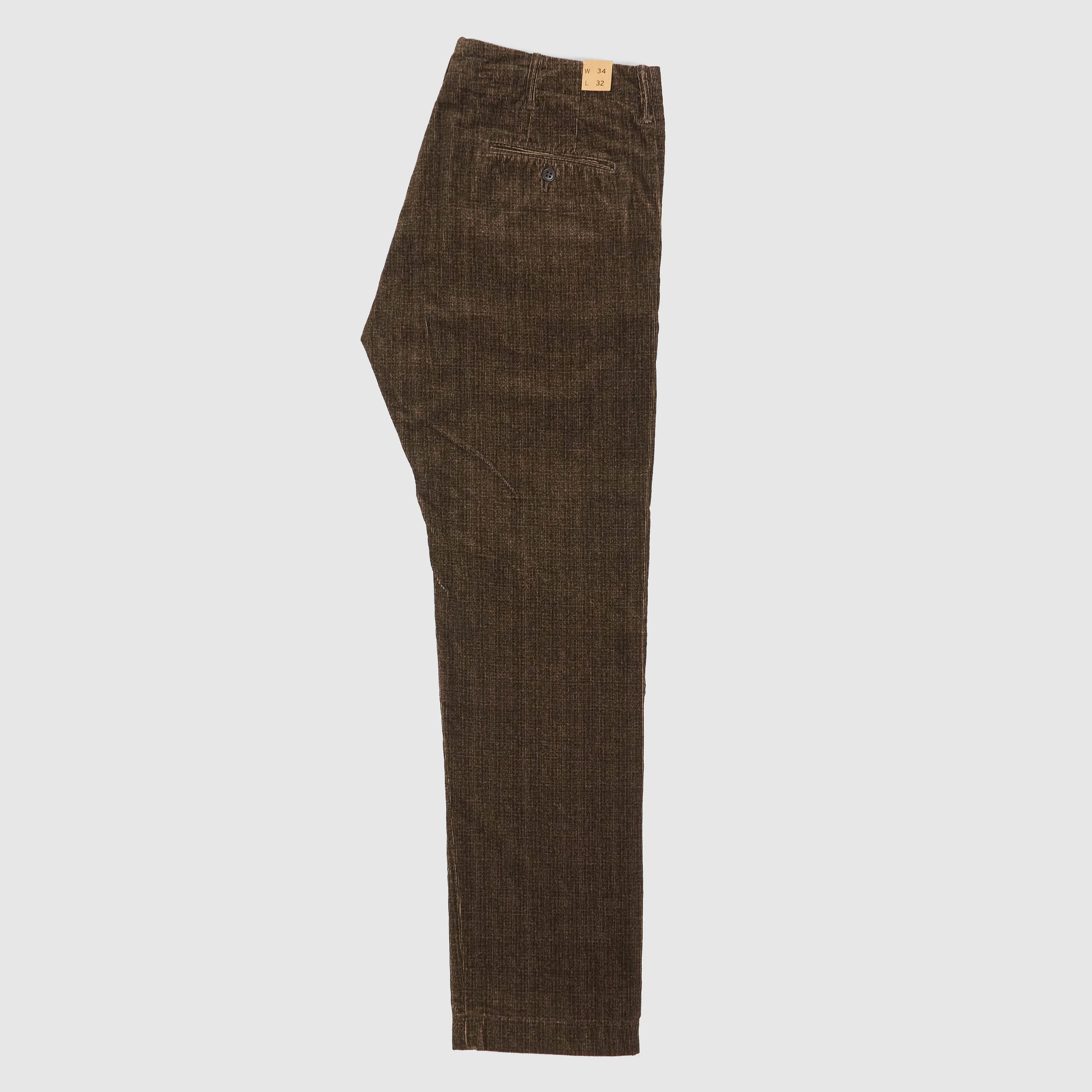 Double RL Corduroy Chino Trousers with Checked Print