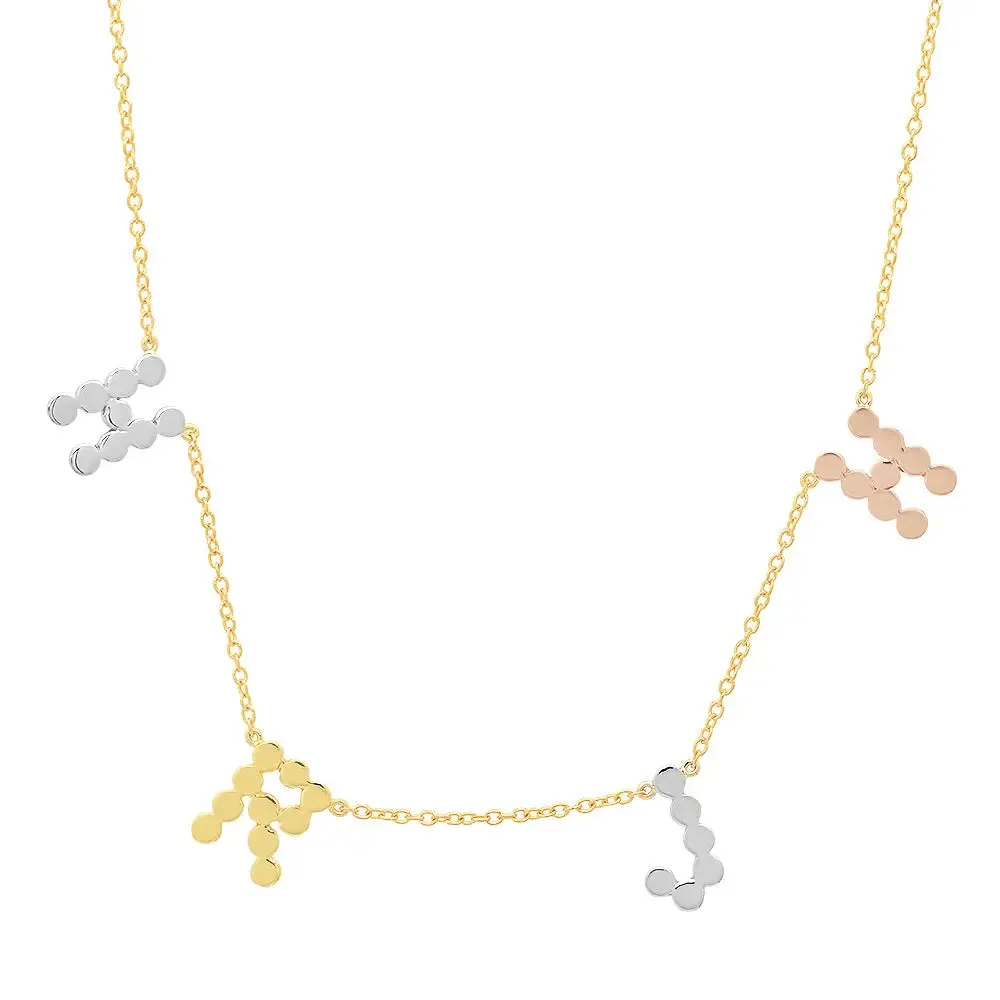 DSJ's Signature Meaningful Multi Gold Initial Necklace