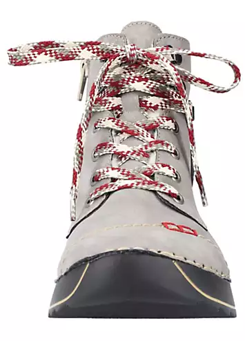 Faux Leather Lace-Up Winter Boots by Rieker | Look Again
