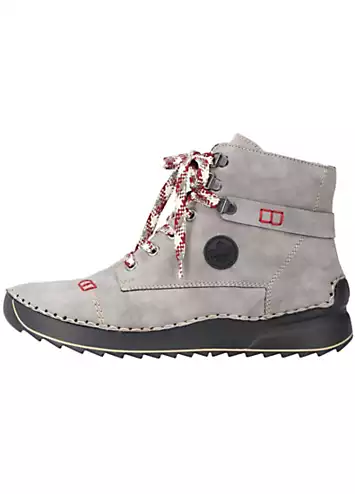Faux Leather Lace-Up Winter Boots by Rieker | Look Again