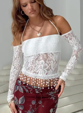 Float Lace Top White