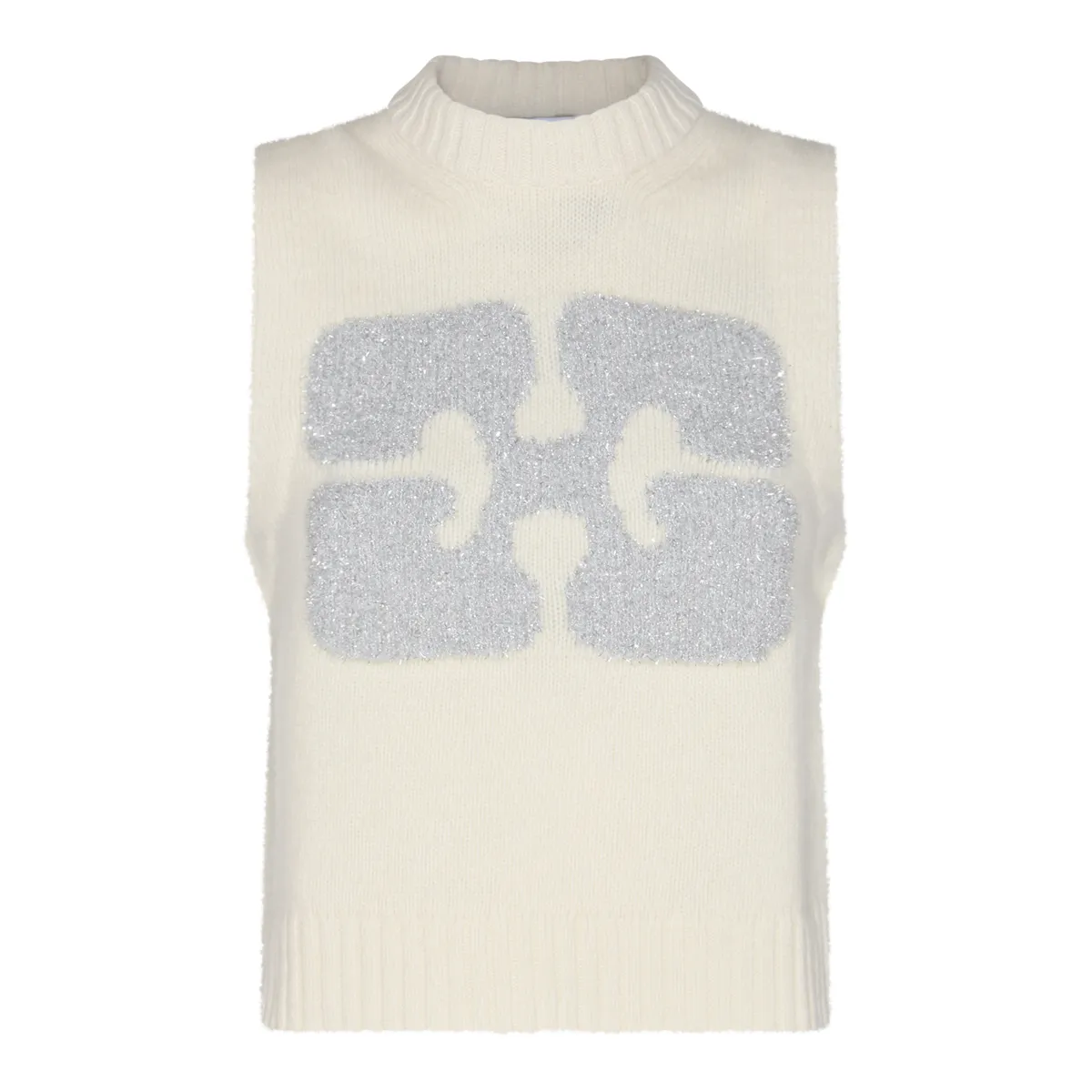 Ganni  |Crew Neck Casual Style Wool Sleeveless Street Style Plain