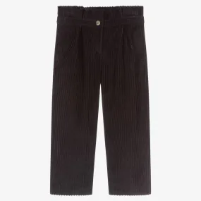 Girls Black Corduroy Trousers