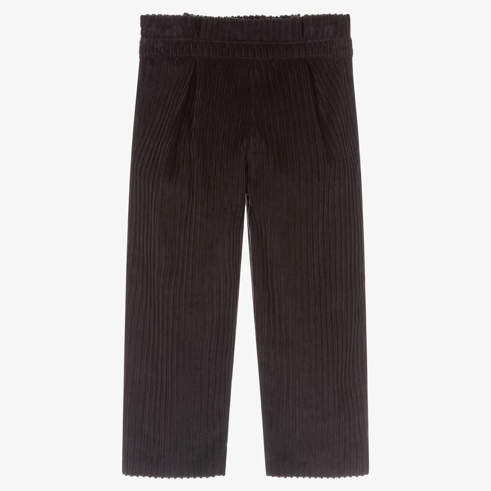 Girls Black Corduroy Trousers