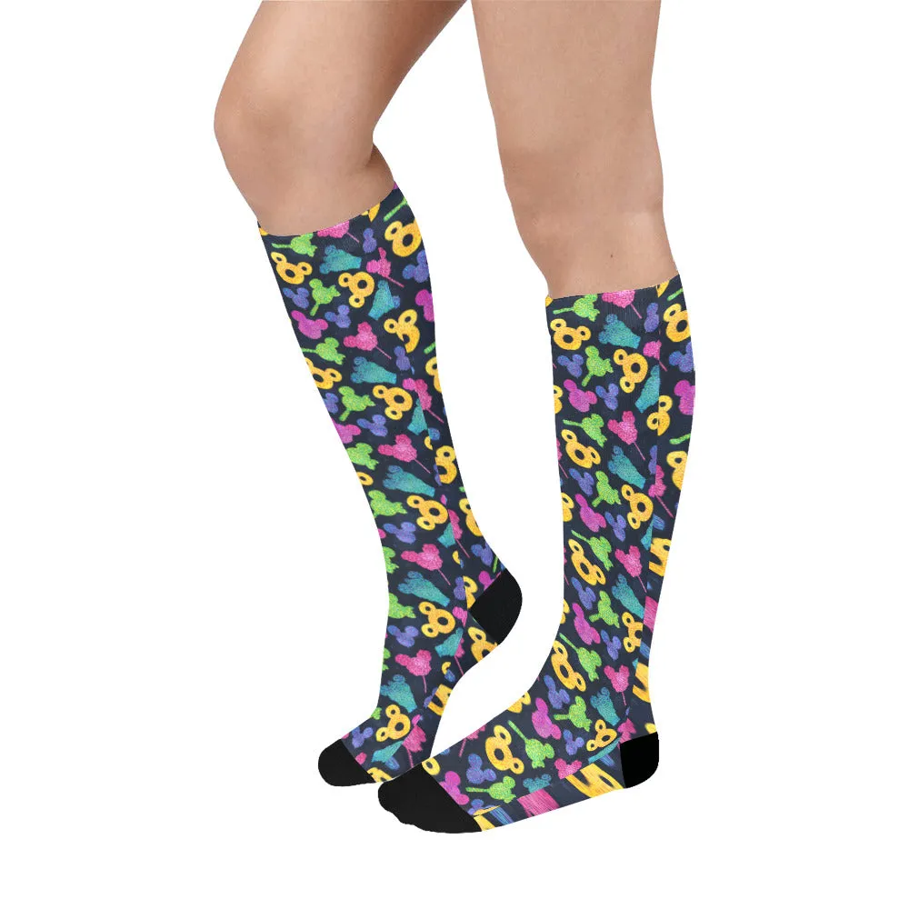 Glitter Park Snacks Over-The-Calf Socks