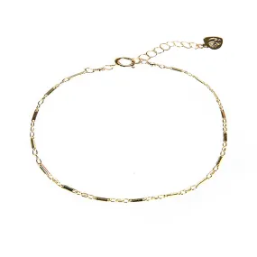 Gold Bar Chain Bracelet