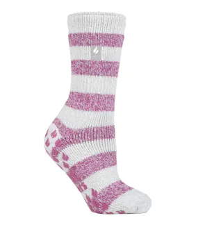 Heat Holders - Ladies Thermal Non Slip Slipper Socks | Striped