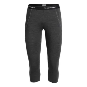 Icebreaker Women's BodyfitZone Merino 260 Zone 3/4 Thermal Leggings - 2020 - Jet Heather Black