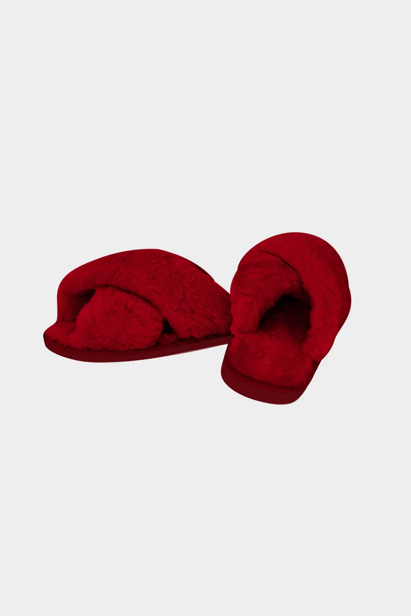 Indoor Flat-bottomed Plush Slippers