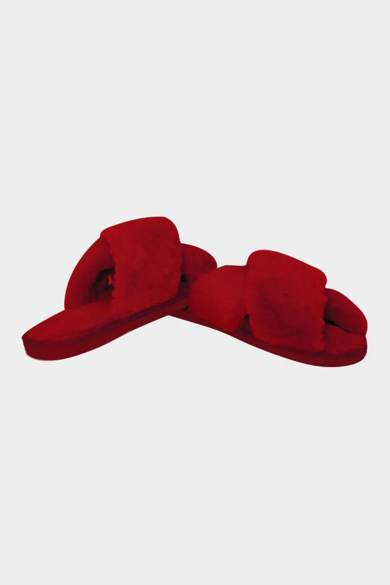 Indoor Flat-bottomed Plush Slippers