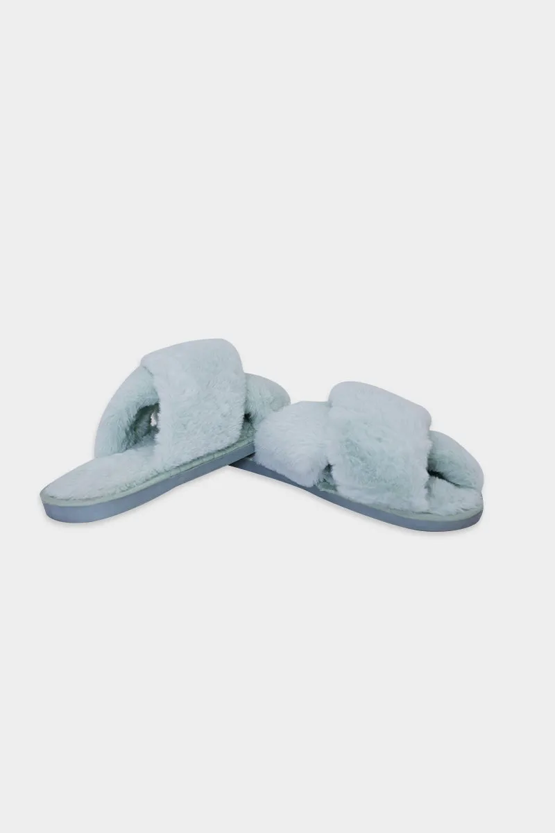 Indoor Flat-bottomed Plush Slippers