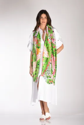 Jaitush Sciarpa Stampata Verde/multicolor Donna