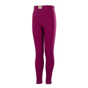 Janus Kids' 100% Merino Wool Go Wool Leggings - Burgundy