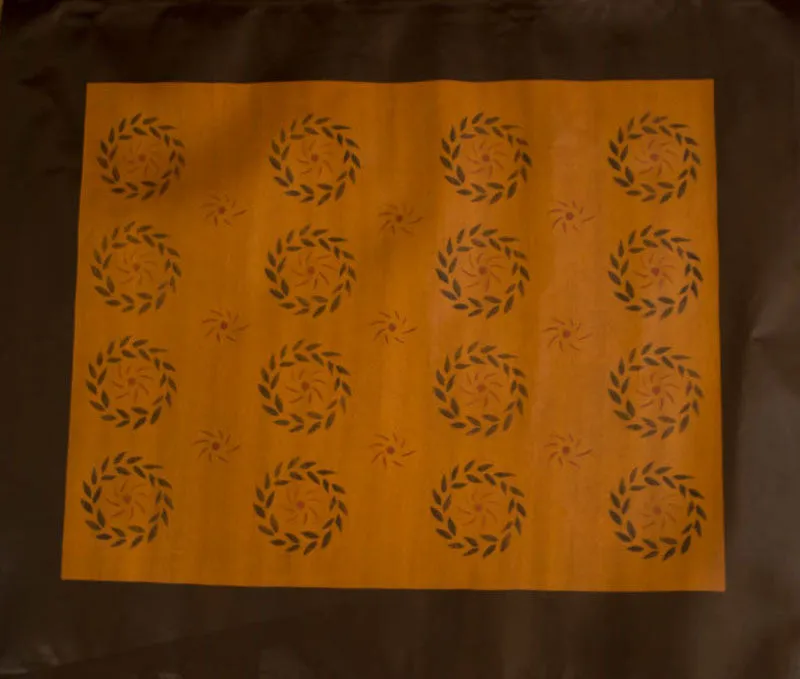 Joseph Lynde House Floorcloth with Border in Antique