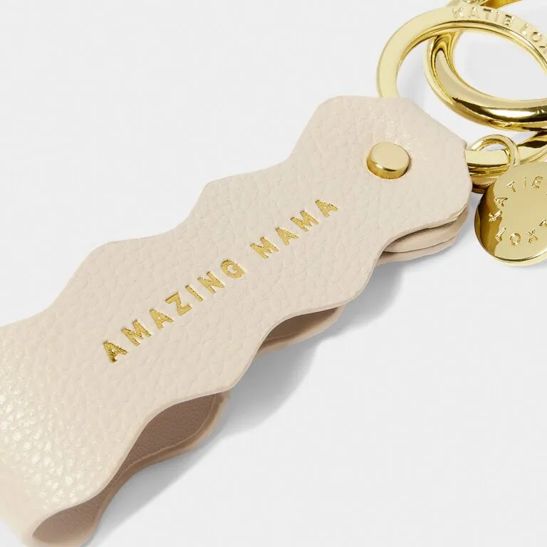 Katie Loxton Light Taupe Amazing Mama Wave Keyring