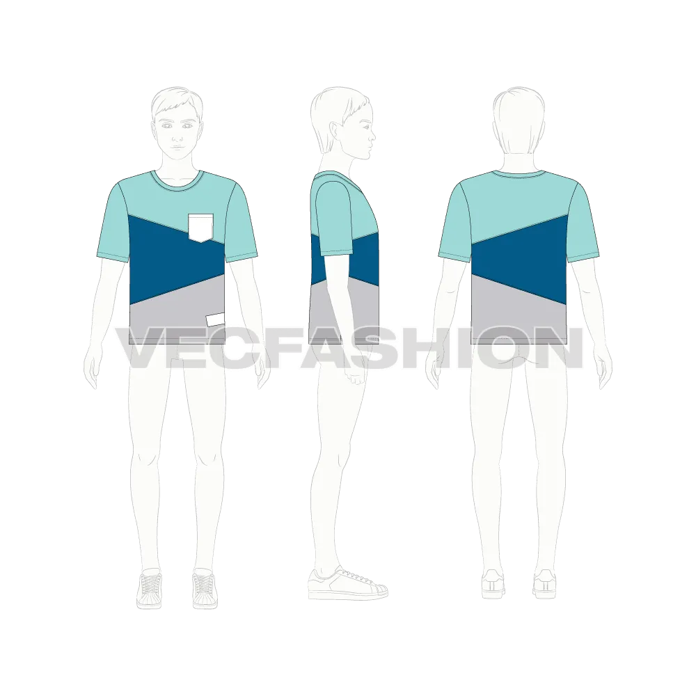 Kids Boys Cross Panel Tee