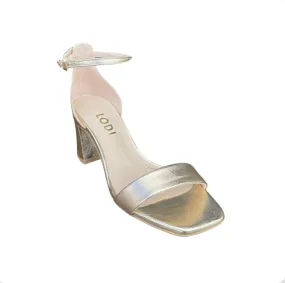 Locomi Gold Ankle Strap Sandal