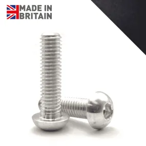 M4 x 12mm Socket Button Head Screws (ISO 7380) - Aluminium 7075 Anodised Black