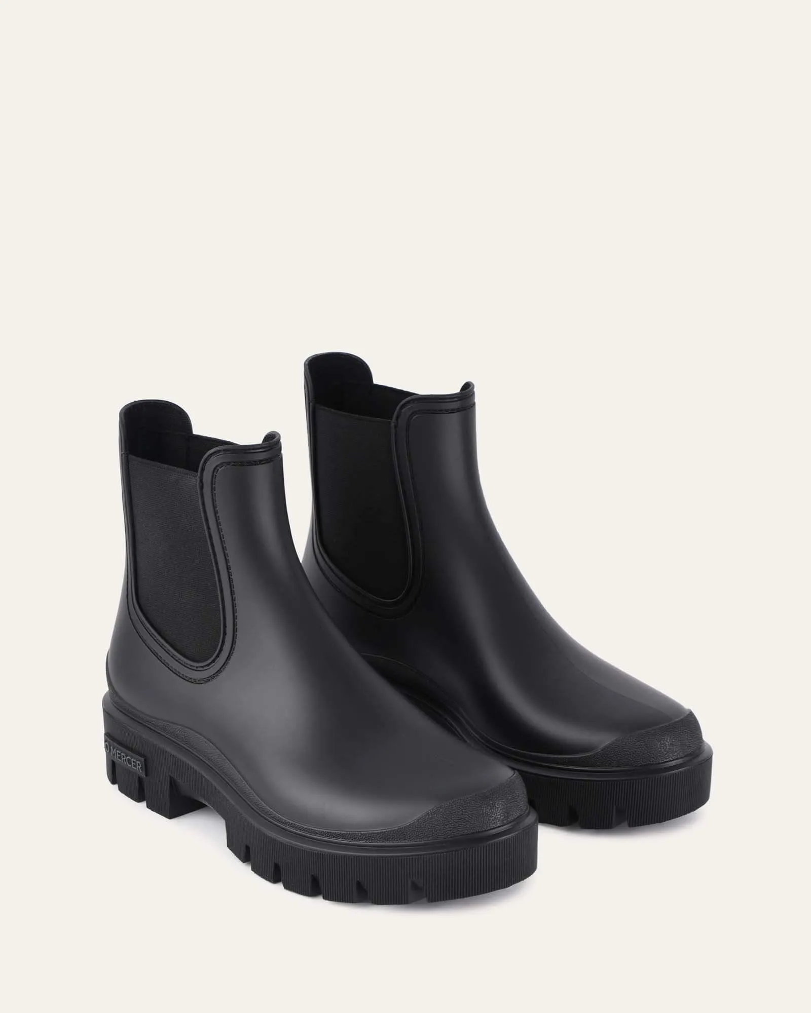 Maeva flat ankle boots black rubber
