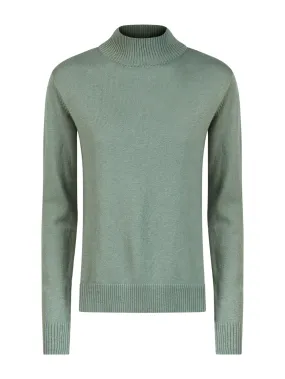 Maglia con collo lupetto in filato Nice Wool - Iceberg Green