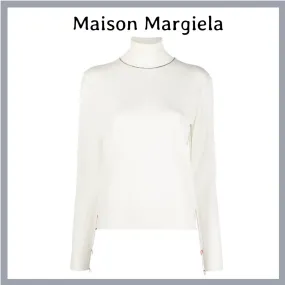 Maison Margiela  |Casual Style Wool Long Sleeves Plain High-Neck Office Style