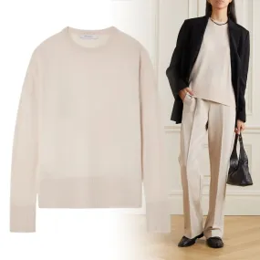 MaxMara  |Crew Neck Casual Style Wool Long Sleeves Office Style