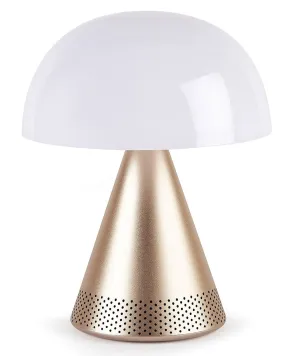 Mina L Audio Large Bedside Lamp in Gold