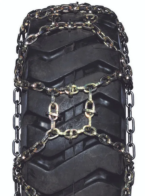 Quality Chain 6545MT-11 - 7/16" (11mm) "MaxTrack" Alloy Square Link H-Pattern Loader Grader Tire Chains
