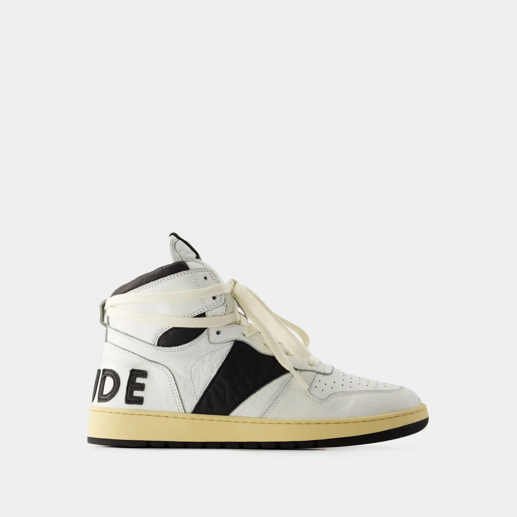 Rhude  Rhecess Hi Sneakers - Rhude - Leather - Black/White
