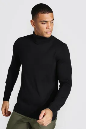 Roll Neck Jumper | boohooMAN UK