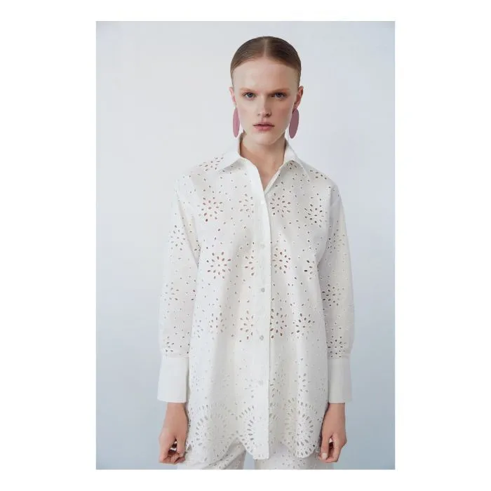 Sfera  |Flower Patterns Casual Style Long Sleeves Cotton