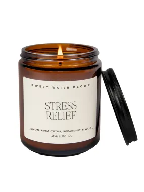 Stress Relief Soy Candle - Amber Jar 9 oz