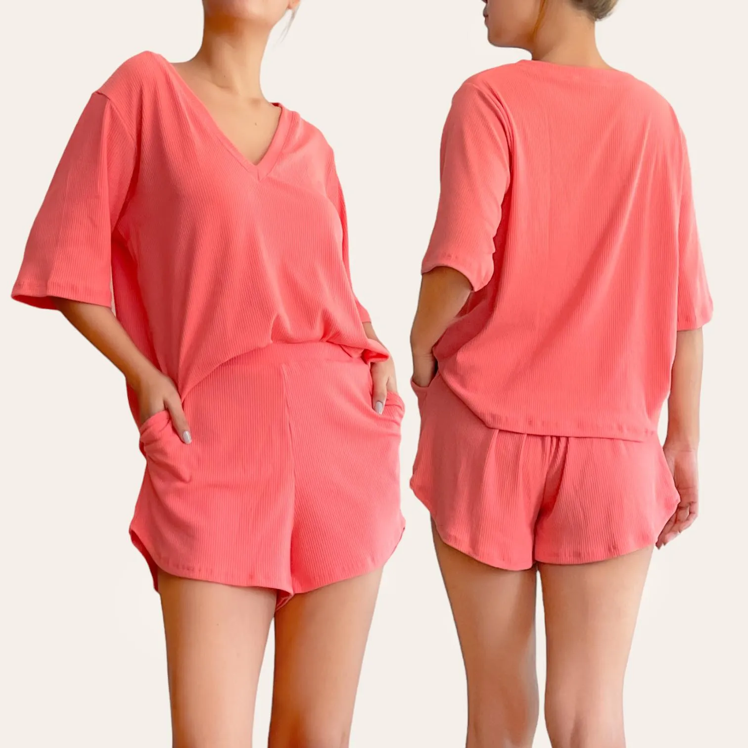 SUNNY Lounge Rib Short Set