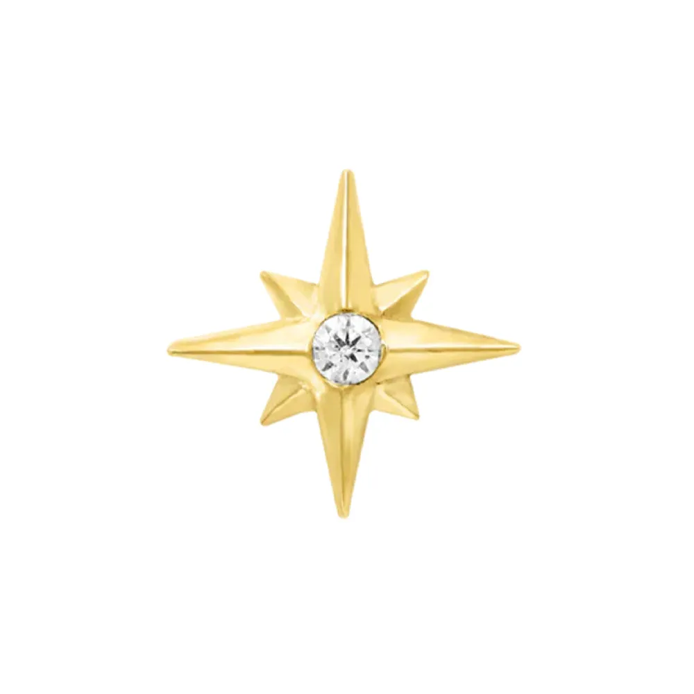 threadless: Stella End in Gold with CZ