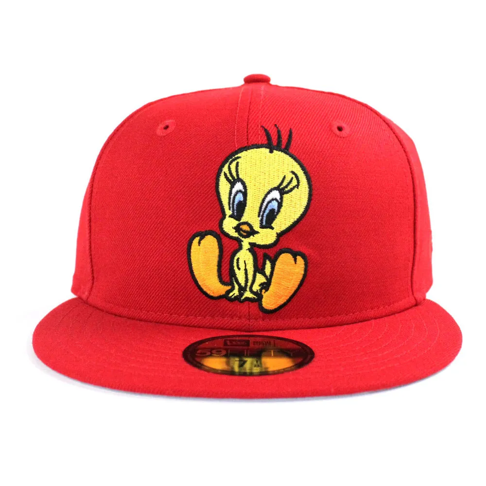 Tweety Bird New Era 59Fifty Fitted Hat (Red Yellow Gray Under Brim)
