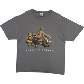 Vintage 1994 Throwing Copper Anvil Tour Graphic T-Shirt Grey