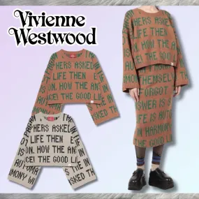 Vivienne Westwood  |Monogram Casual Style Unisex Wool Street Style Cotton Logo