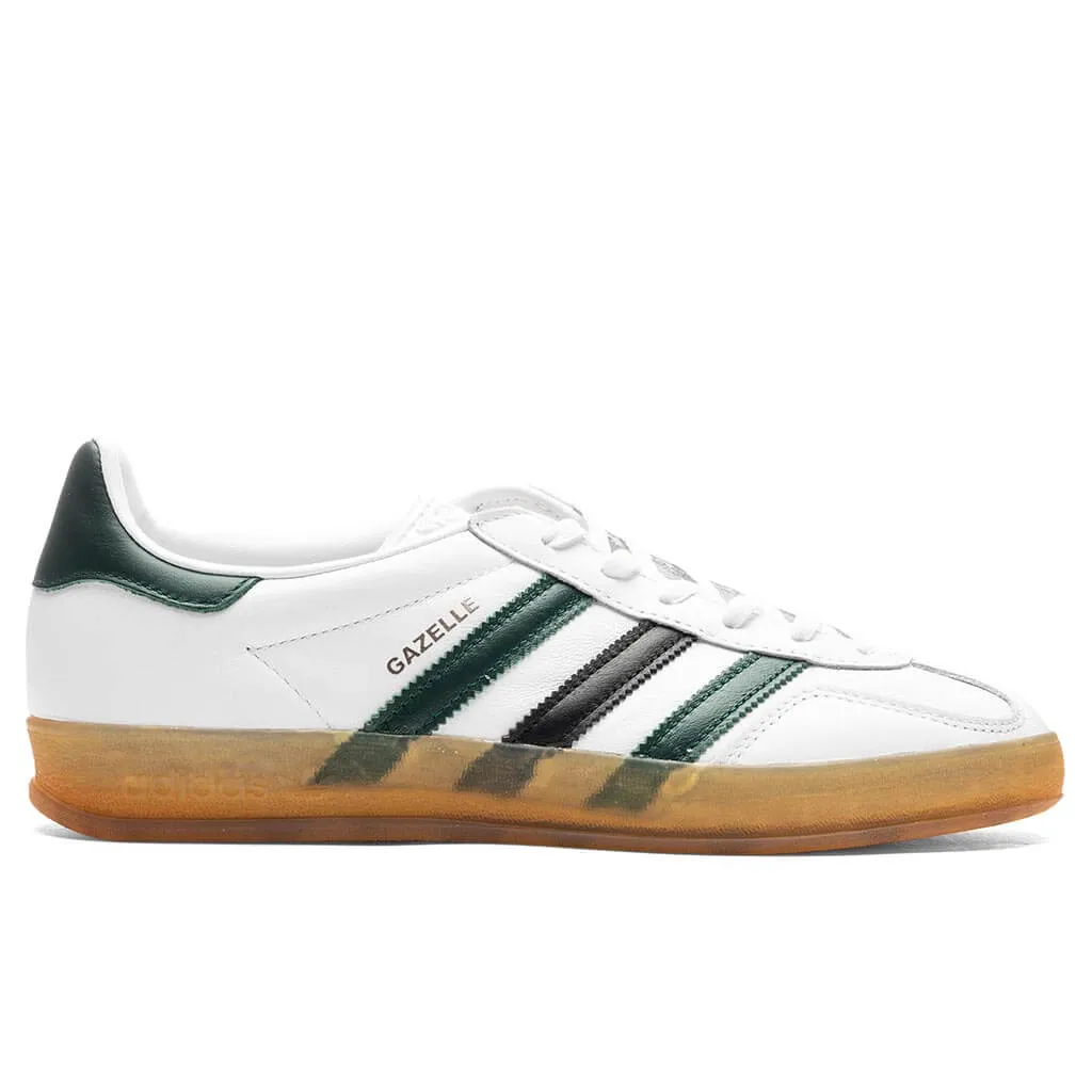 Women's Gazelle Indoor - White/Collegiate Green/Core Black