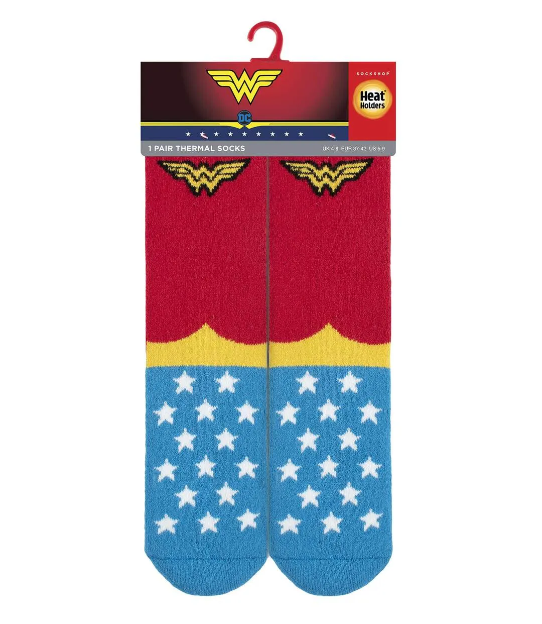 Womens Wonder Woman Socks | Heat Holders | Ladies Novelty Thermal DC Universe Socks for Winter