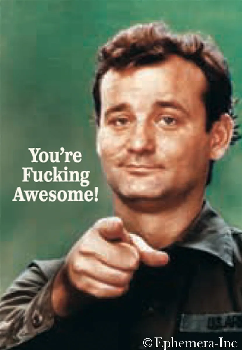 You're fucking awesome